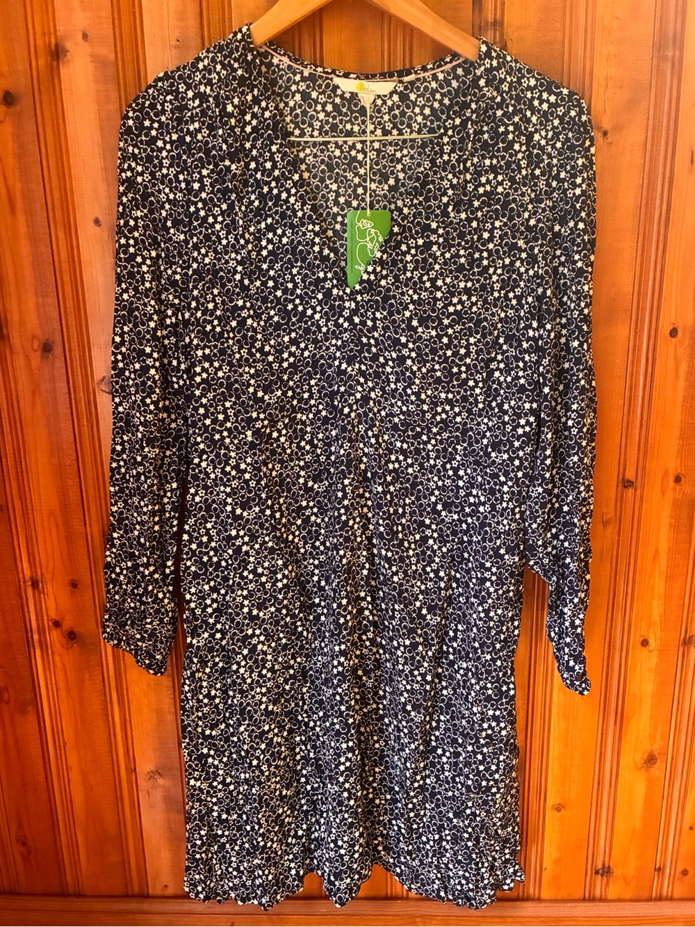 Boden Women's Navy Floral Long-Sleeve Dress NWT